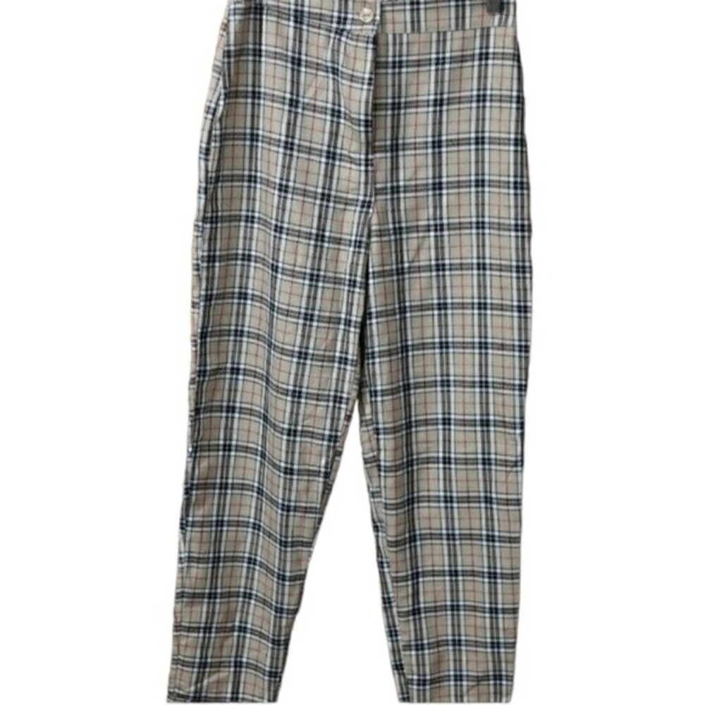 Nasty Gal Plaid High-Rise Pants UK Academia Style Vintage-Inspired Repairable
